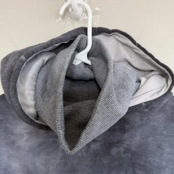 A$$holes Live Forever Gray Tie Dye Turtleneck Hoodie Unisex XL Embroidered - Picture 4 of 5